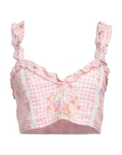 LOVESHACKFANCY Pink Women‘s Bustier