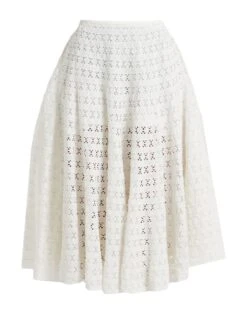 LOVESHACKFANCY White Women‘s Midi Skirt