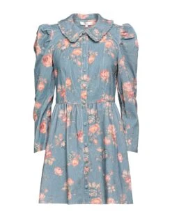 LOVESHACKFANCY Slate Blue Women‘s Short Dress