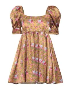 LOVESHACKFANCY Camel Women‘s Short Dress