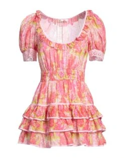 LOVESHACKFANCY Fuchsia Women‘s Short Dress