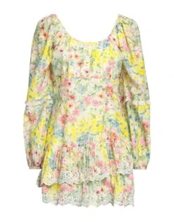 LOVESHACKFANCY Yellow Women‘s Short Dress