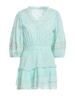 LOVESHACKFANCY Turquoise Women‘s Short Dress