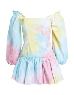 LOVESHACKFANCY Light Yellow Women‘s Denim Dress