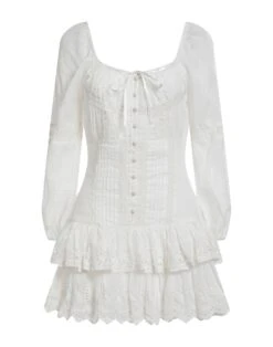 LOVESHACKFANCY Ivory Women‘s Short Dress