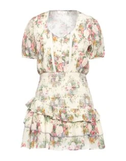 LOVESHACKFANCY Cream Women‘s Short Dress