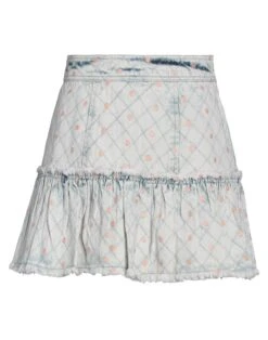 LOVESHACKFANCY Beige Women‘s Denim Skirt