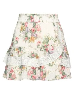 LOVESHACKFANCY Beige Women‘s Mini Skirt