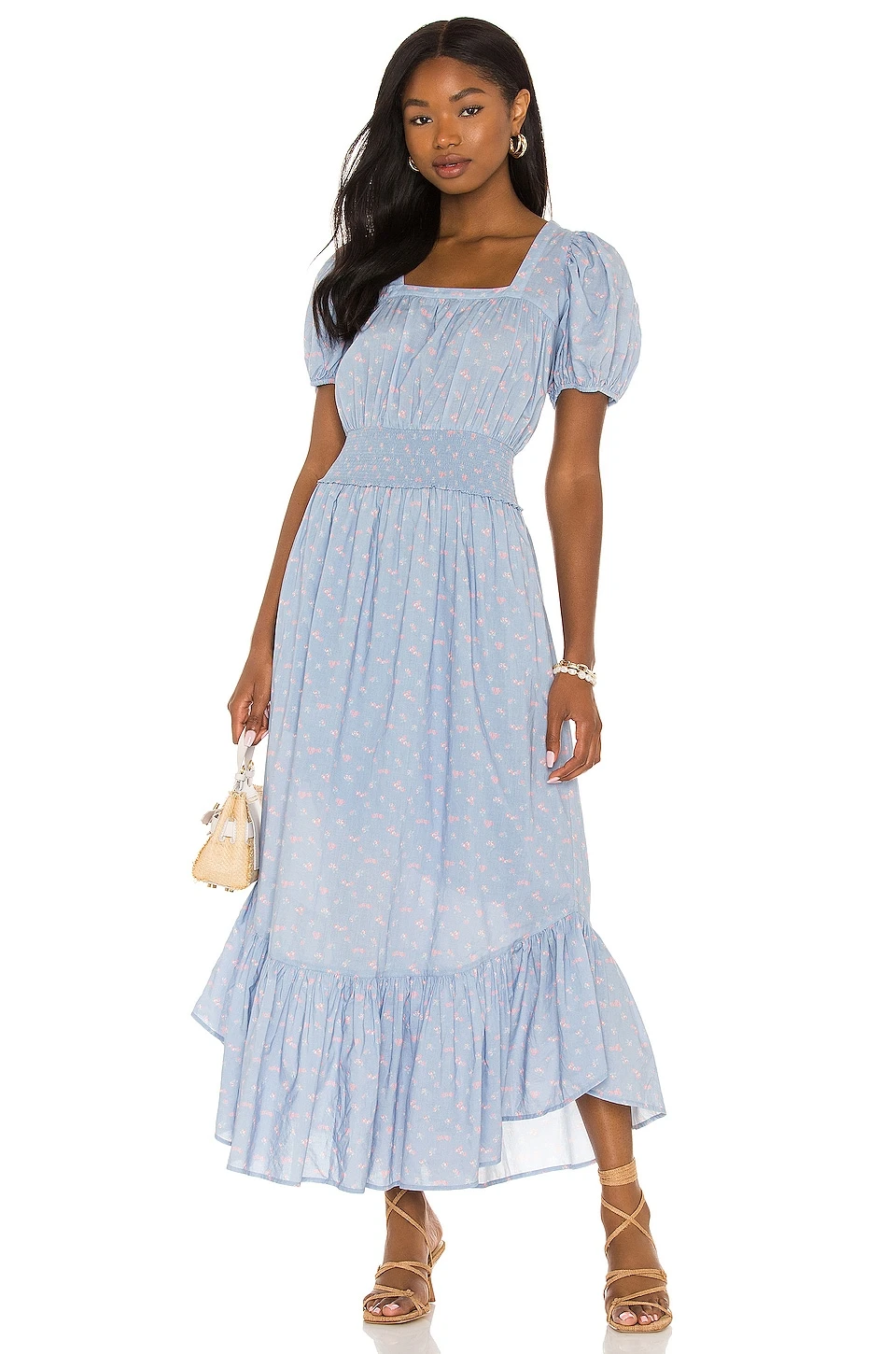 LoveShackFancy X REVOLVE Begonia Dress Blue Baby Pomme