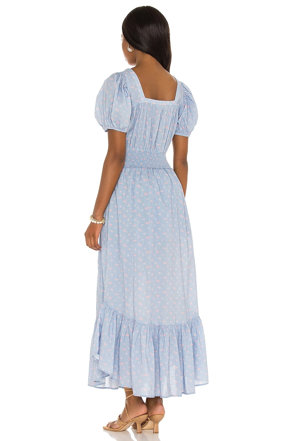 LoveShackFancy X REVOLVE Begonia Dress Blue Baby Pomme - Image 3