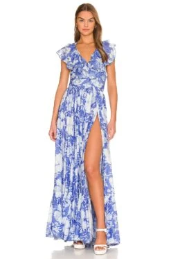 LoveShackFancy MAXIVESTIDO MARINETTE Salty Sea