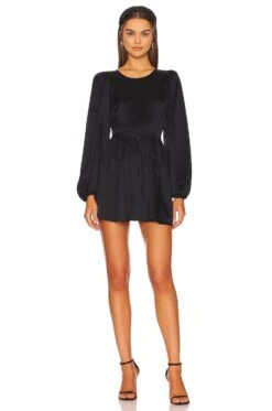 LoveShackFancy Garcia Mini Dress Black