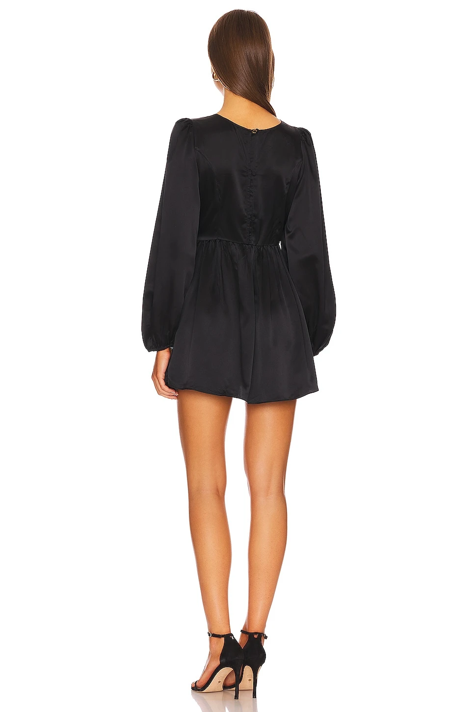 LoveShackFancy Garcia Mini Dress Black - Image 3