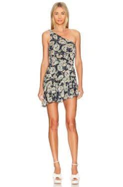 LoveShackFancy Zietta Dress Deep Sea Shadows