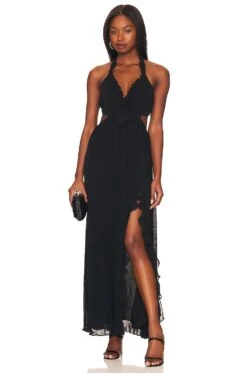 LoveShackFancy Talitha Dress Black