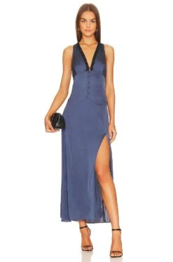 LoveShackFancy Mazarin Dress Midnight