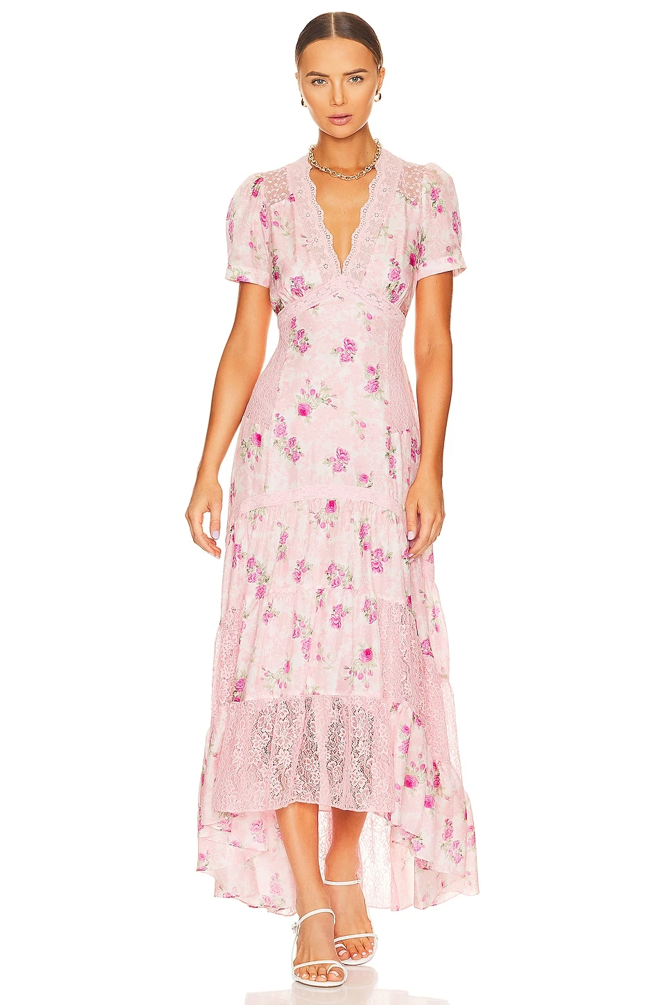 LoveShackFancy Tink Dress Pink Ivy