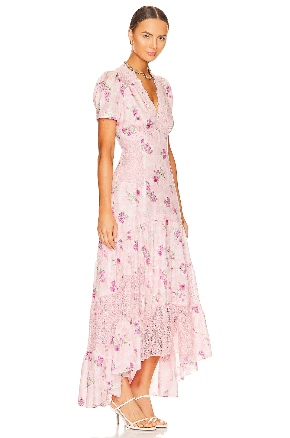 LoveShackFancy Tink Dress Pink Ivy - Image 2