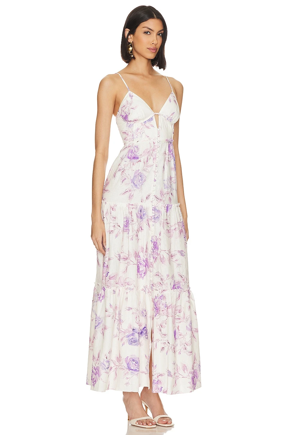 LoveShackFancy Garnita Dress Spanish Lilac - Image 2