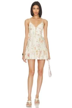 LoveShackFancy Maple Dress Burnt Orange