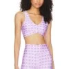 LoveShackFancy Barlow Sports Bra Violet Meadow