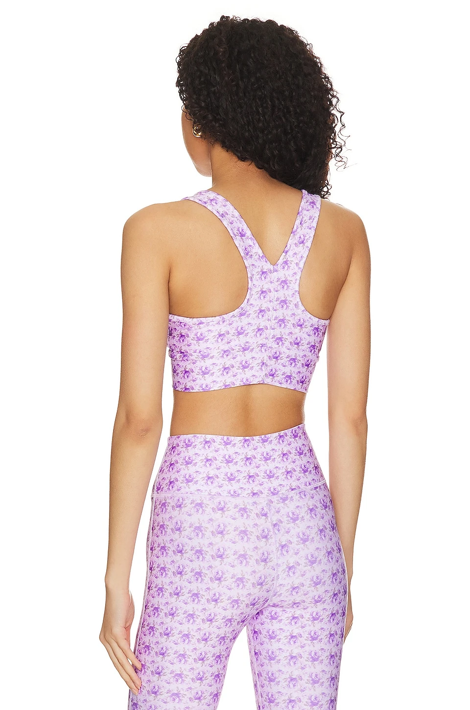 LoveShackFancy Barlow Sports Bra Violet Meadow - Image 3