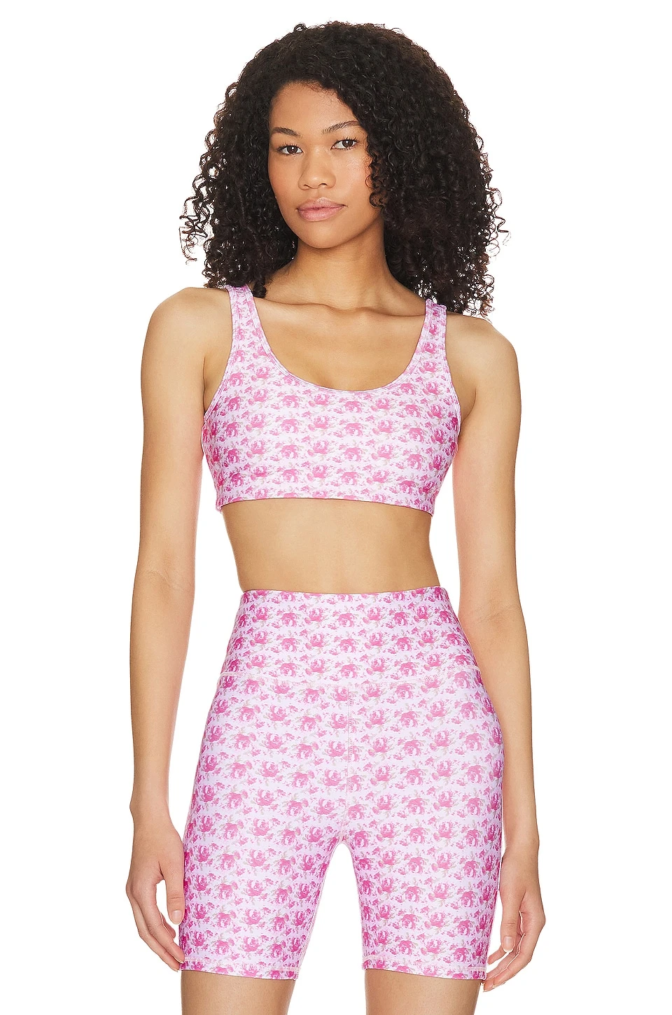 LoveShackFancy Ornice Sports Bra Pink Ivy - Image 6