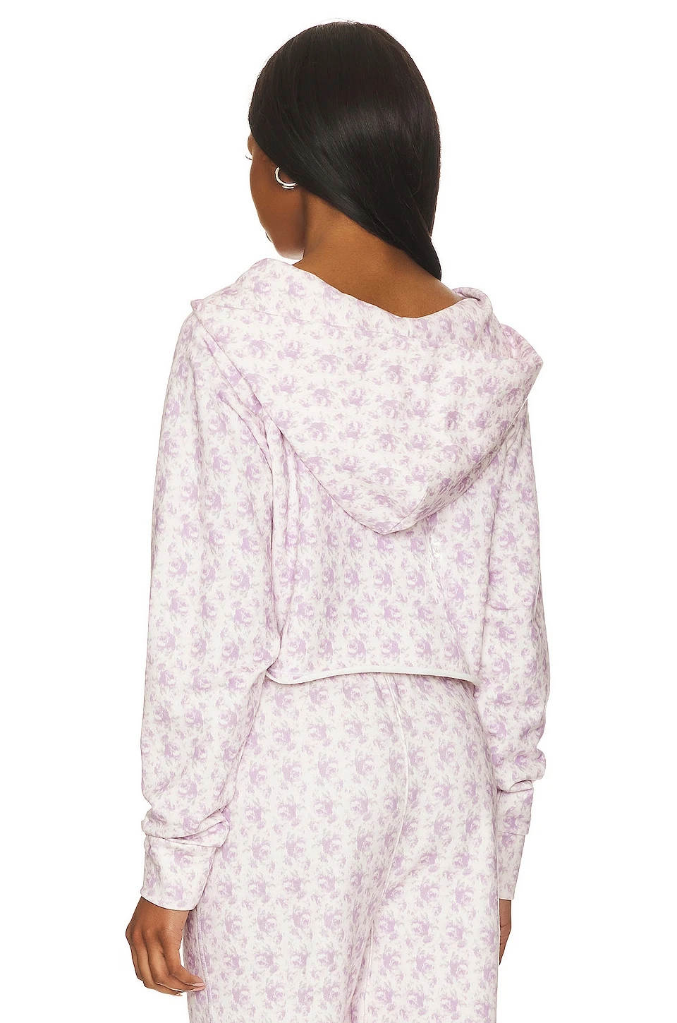 LoveShackFancy Jemina Crop Hoodie Violet Meadow - Image 3