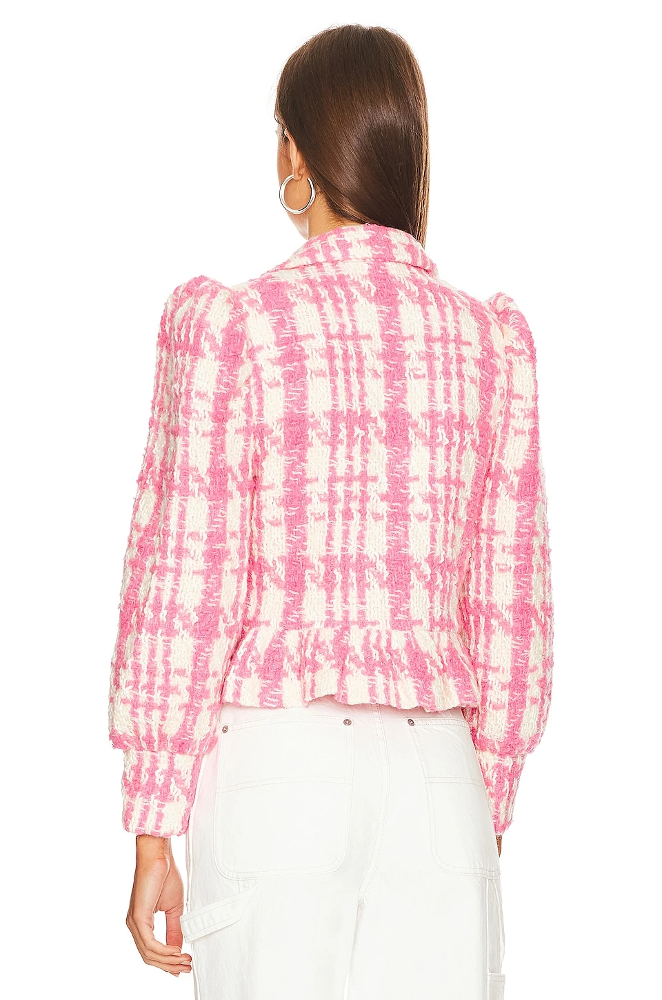 LoveShackFancy Braelynn Crop Jacket Majestic Pink - Image 3