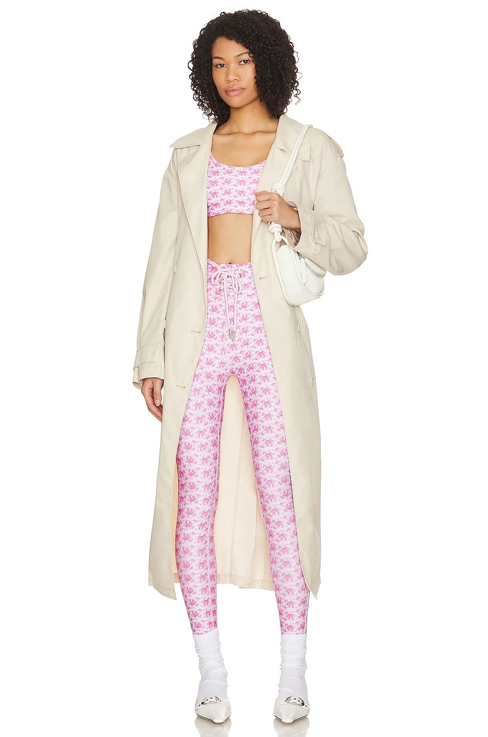 LoveShackFancy Postiana Lace Up Legging Rose Patch - Image 4