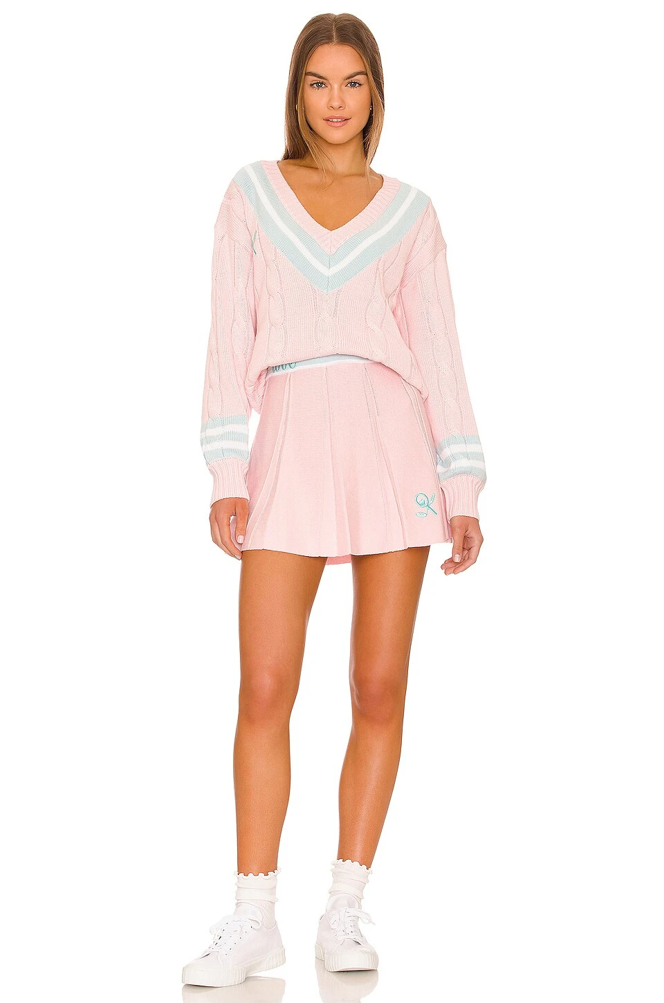 LoveShackFancy Roz Skirt Pink Sands - Image 5