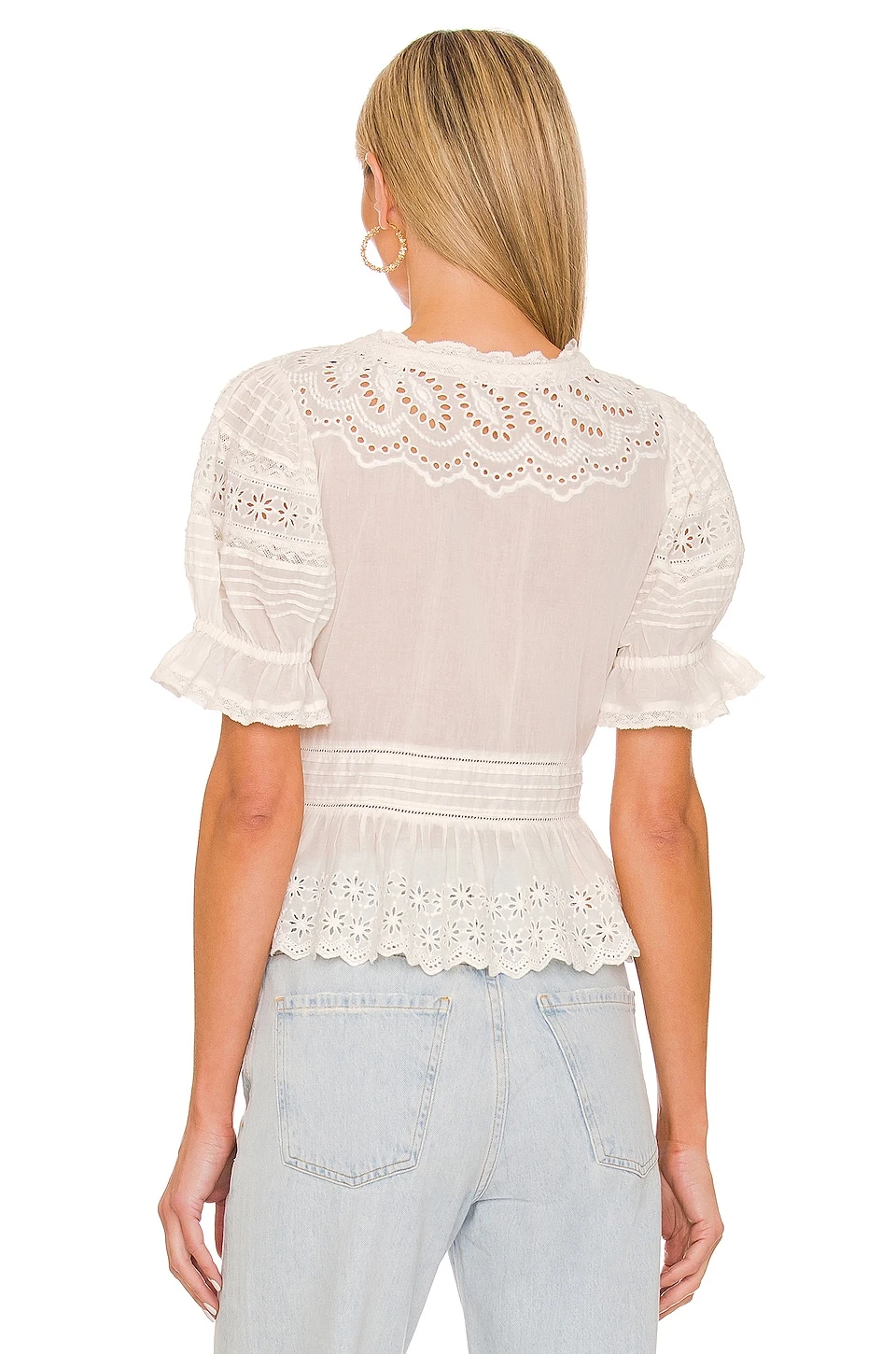 LoveShackFancy Annalee Top Ivory - Image 3