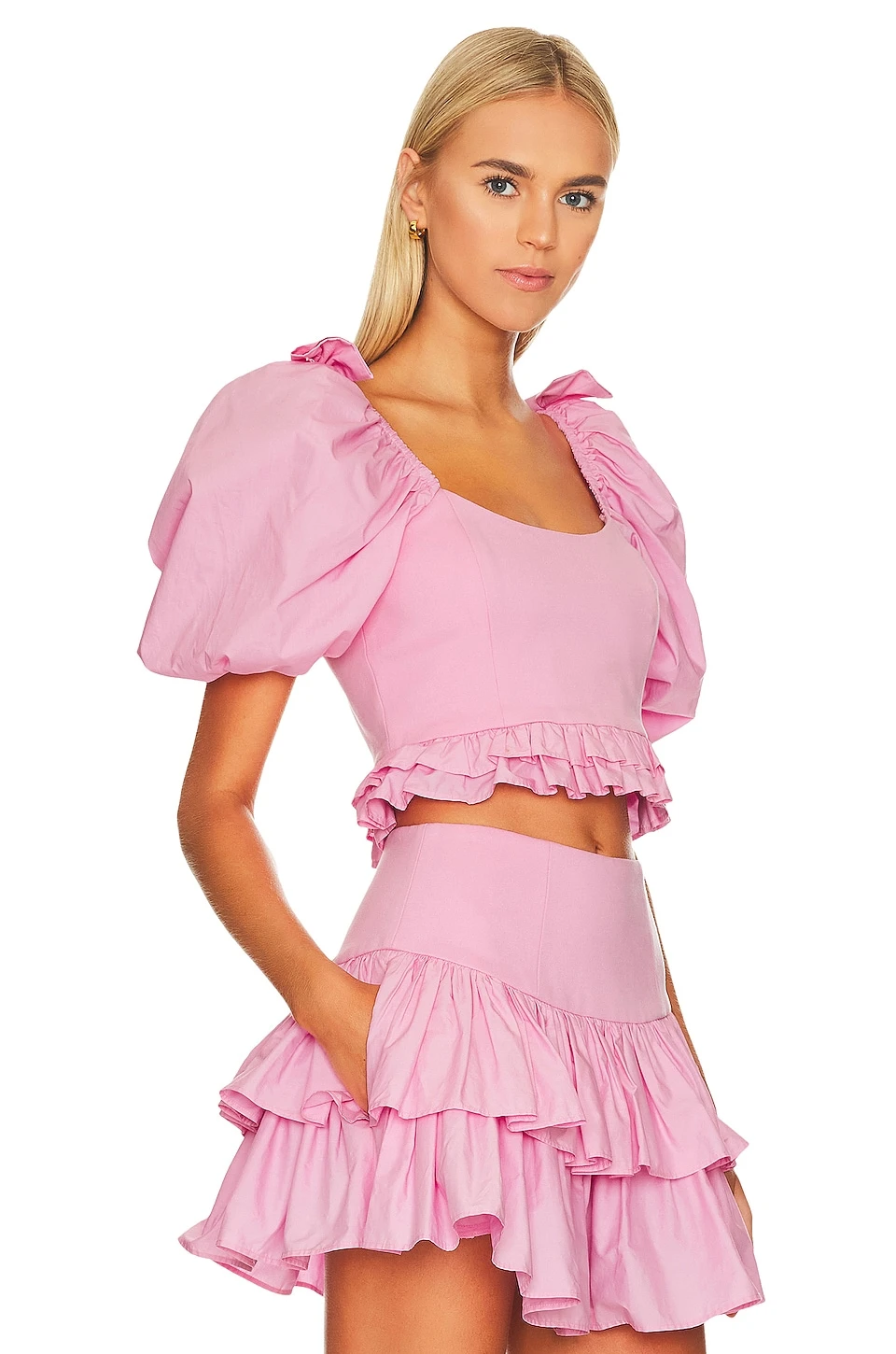 LoveShackFancy Spirit Crop Top Pink Pop Rocks - Image 2