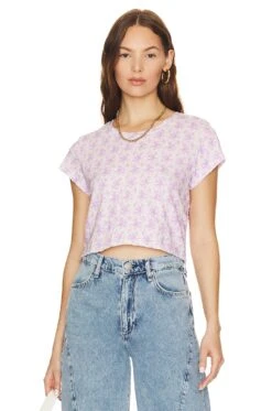 LoveShackFancy CAMISETA RUBIN Violet Meadow