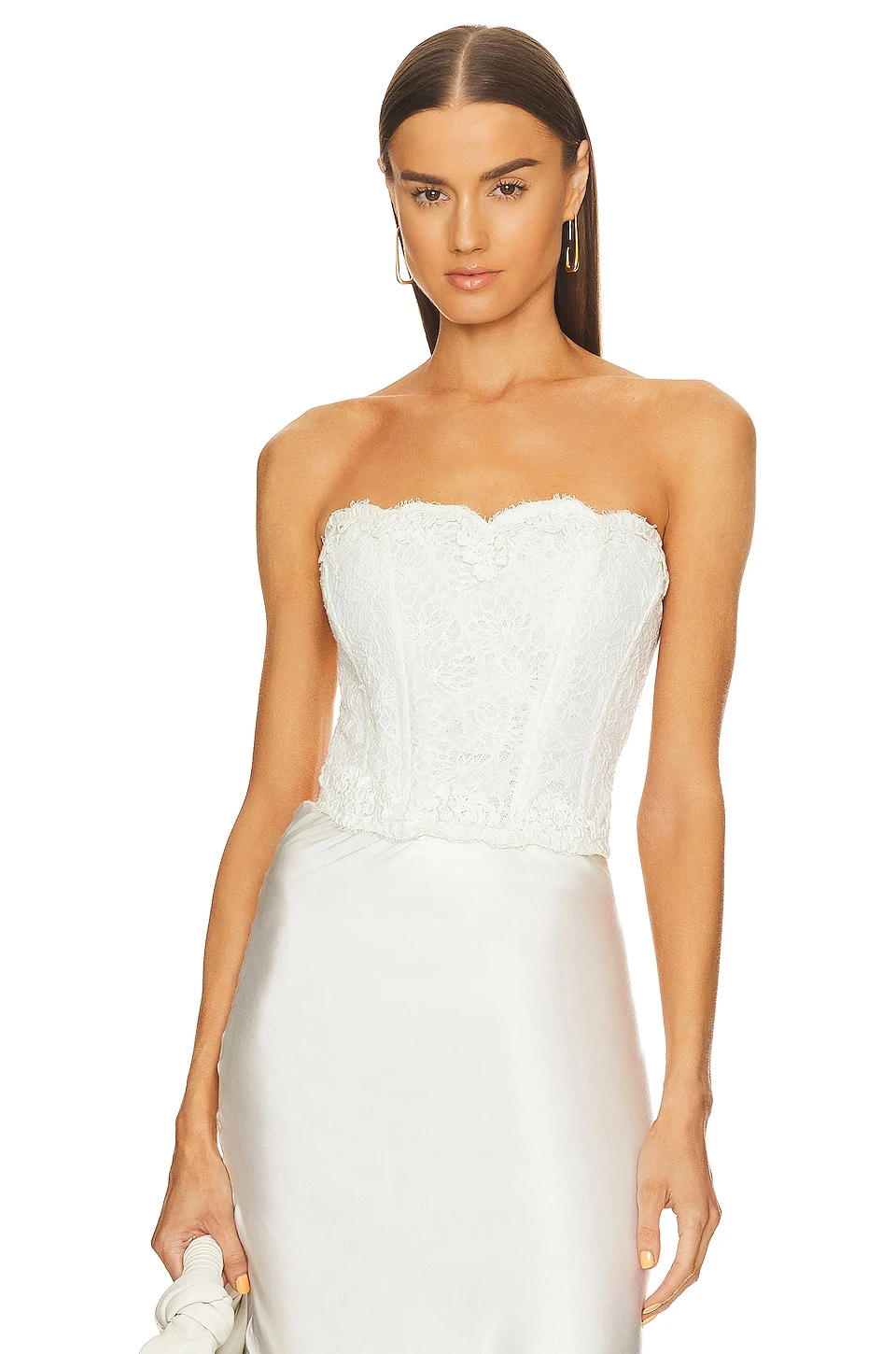 LoveShackFancy Arno Bustier Antique White