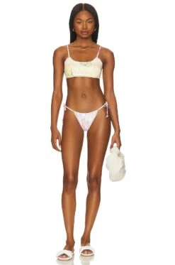 LoveShackFancy Miyo Bikini Set Rainbow Clouds